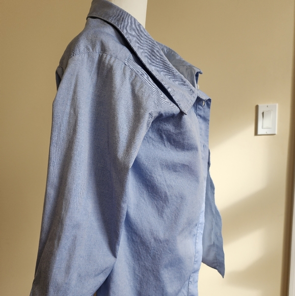 Sandy Liang Devlin Layered Cotton & Mesh top in blue - Picture 6 of 8